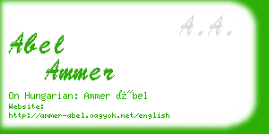 abel ammer business card